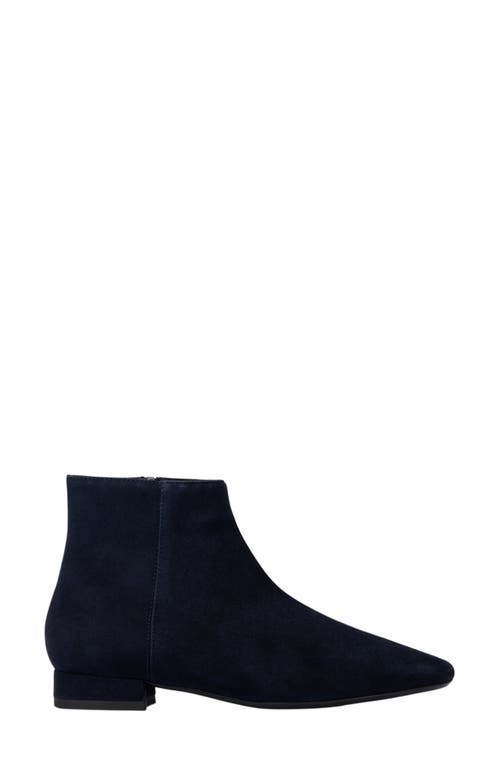 Aquatalia Prisilla Pointed Toe Zip Bootie In Navy