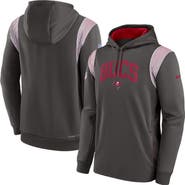 Nike Men's Nike Pewter Tampa Bay Buccaneers Sideline Athletic Stack Performance Pullover Hoodie