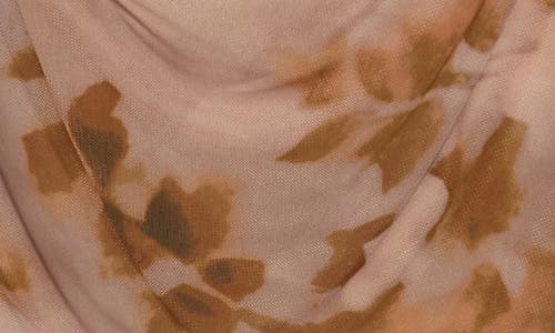 Leith Drape Front Mesh Top In Multi