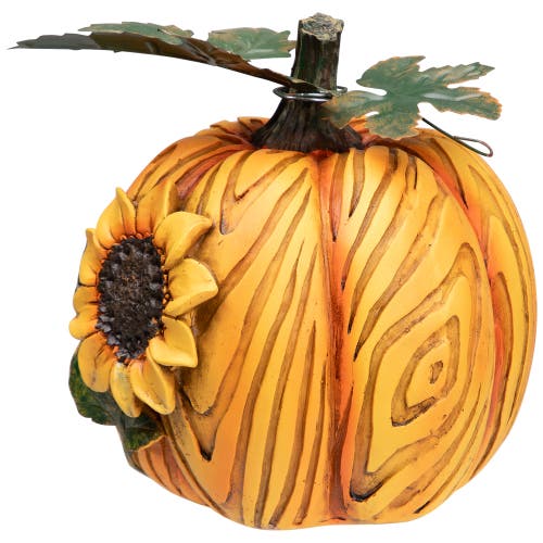 Northlight Sunflower Blessings Pumpkin Fall Harvest Decoration In Orange