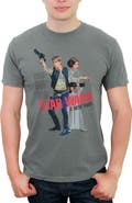 Star Wars Men's Star Wars Han Solo and Leia Attack Pose Graphic T-Shirt