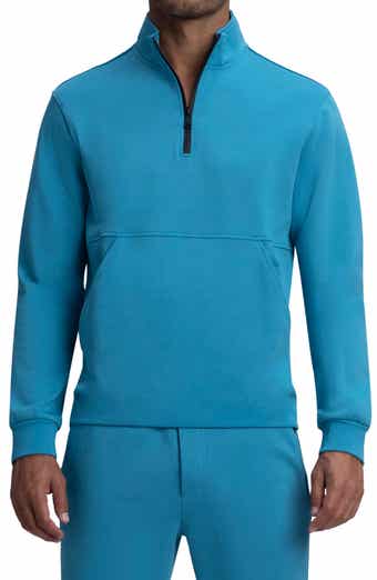 Bugatchi Comfort Cotton Blend Quarter Zip Pullover