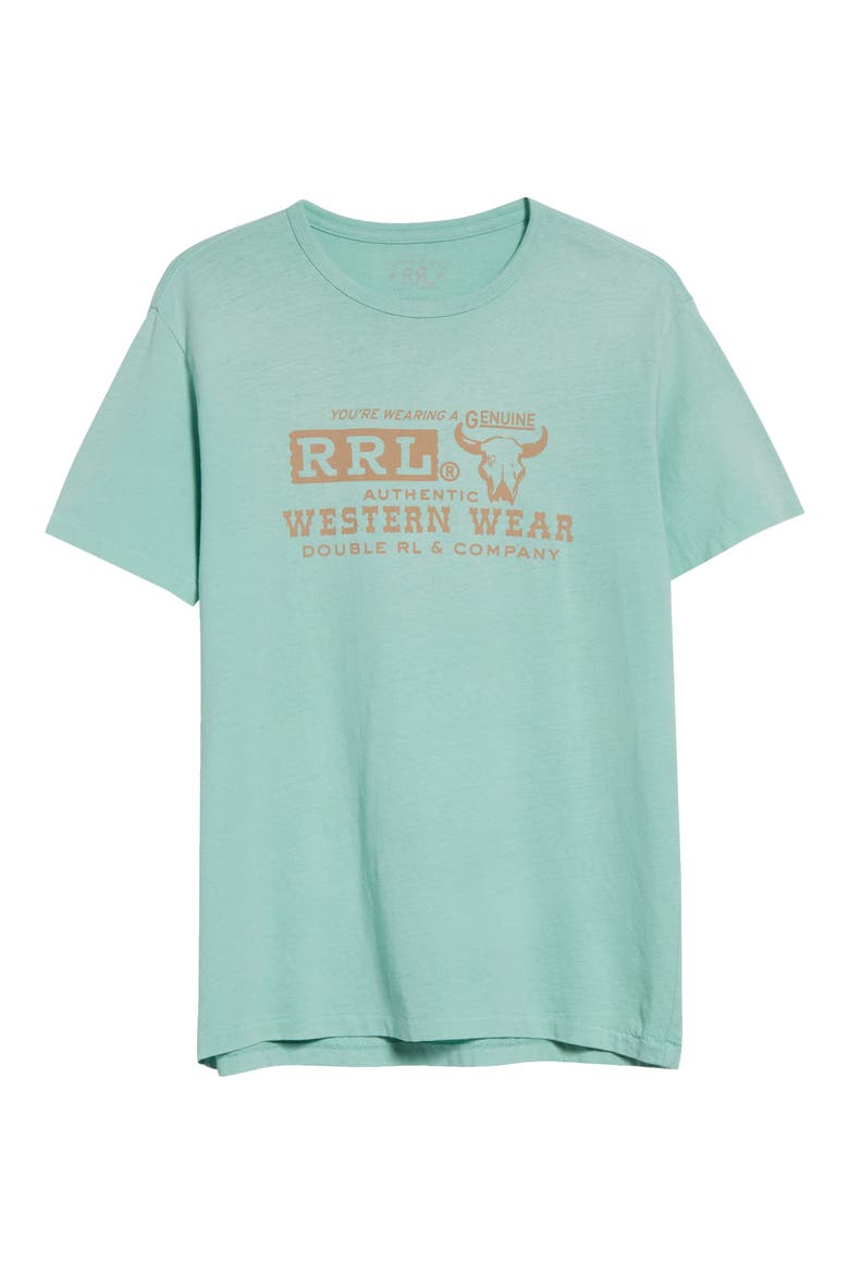 Western Cotton & Hemp Graphic T-Shirt, Alternate, color, FADED TURQUOISE