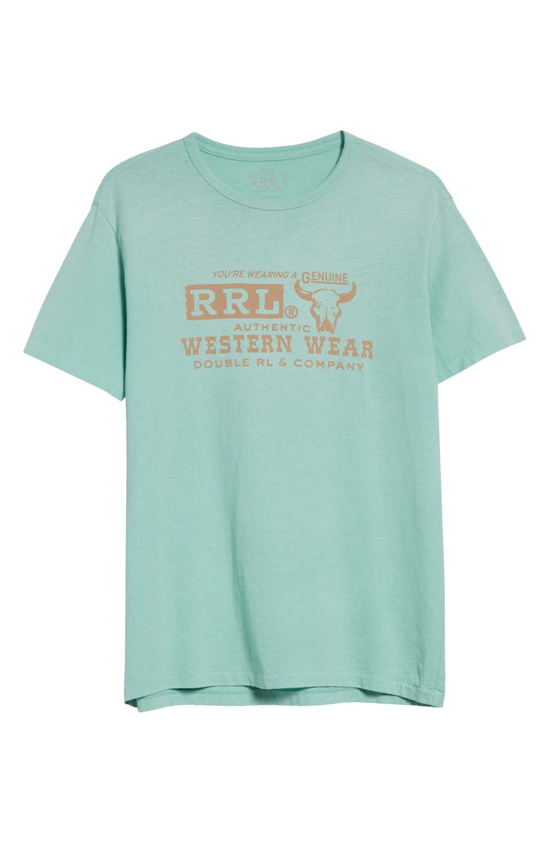Double RL Western Cotton & Hemp Graphic T-Shirt, Alternate, color, Faded Turquoise