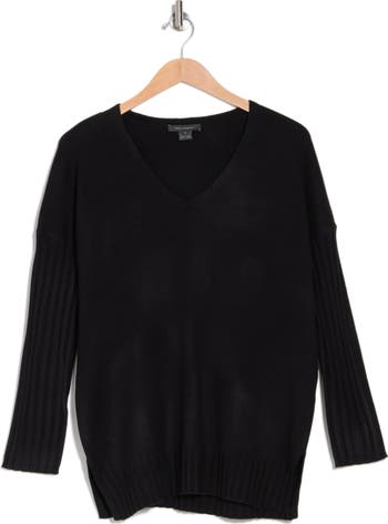 FRENCH CONNECTION Womens Gray Ruffled Mock Neck Long Sleeve Sweater main image 1