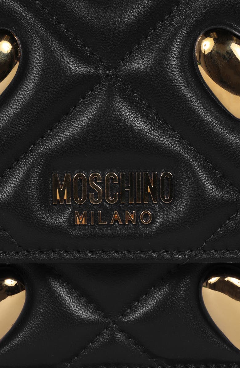 Moschino Quilted Heart Crossbody Bag, Alternate, color,