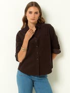Single Stitch Corduroy Button-Up Shirt