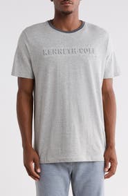 Kenneth Cole Logo Embossed Ringer Tee