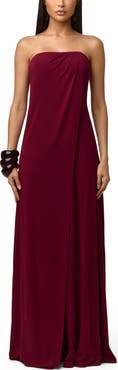 Naked Wardrobe Slinky Strapless Tube Wide Leg Jumpsuit