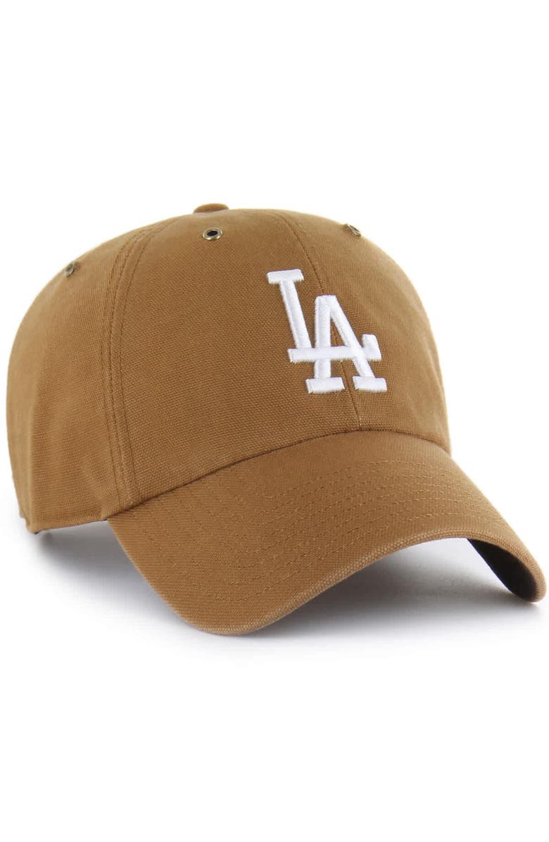 CARHARTT X 47 Men's Carhartt x '47  Brown Los Angeles Dodgers Clean Up Adjustable Hat, Alternate, color, Brown