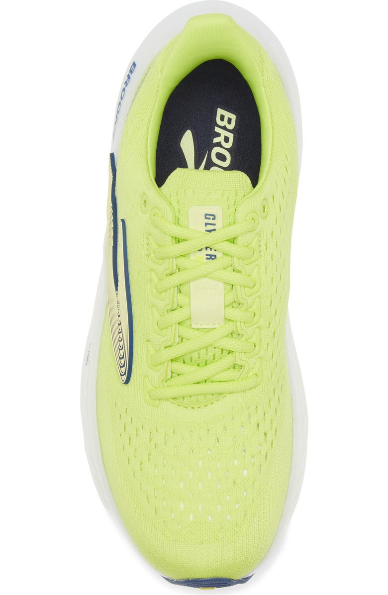 Brooks Glycerin Max Running Shoe, Alternate, color, Lime/ Navy Peony/ White