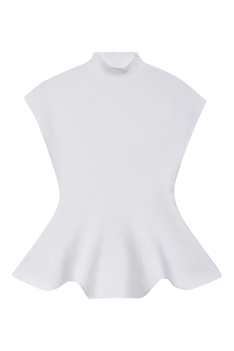 Andra Mock Neck Peplum Knit Top, Alternate, color, GLAZE