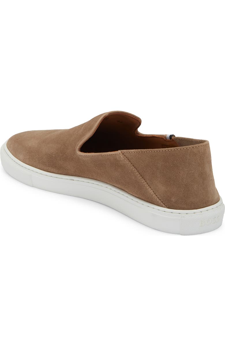 BOSS Rey Suede Slip-On Sneaker, Alternate, color, Medium Beige