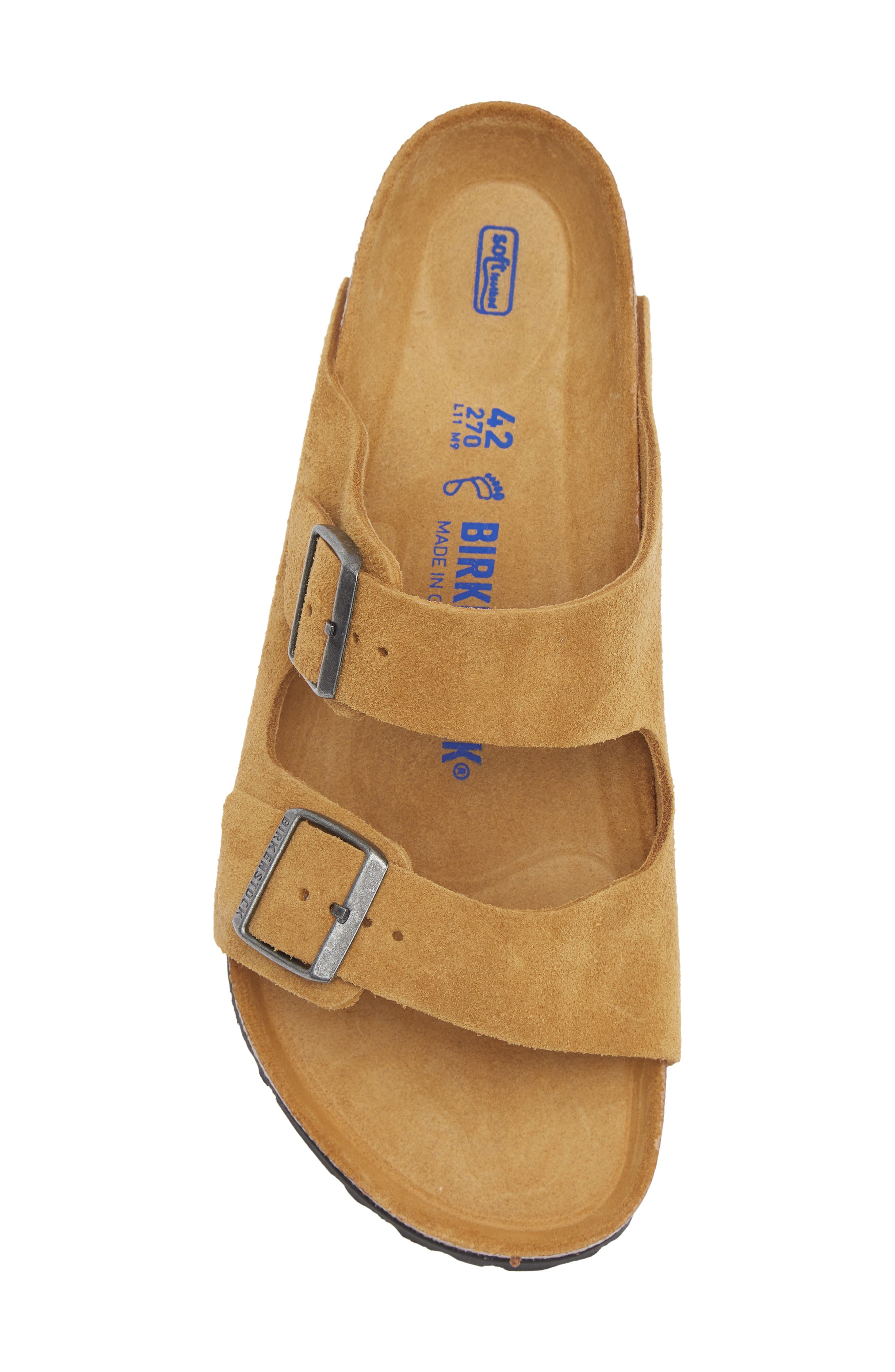Arizona Soft Slide Sandal, Alternate, color, CORK BROWN