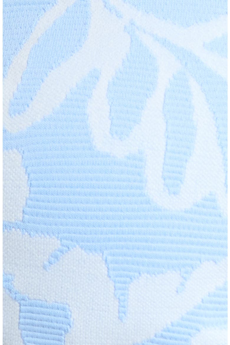 Pacific Coast Floral Jacquard Bikini Top, Alternate, color, SKY BLUE