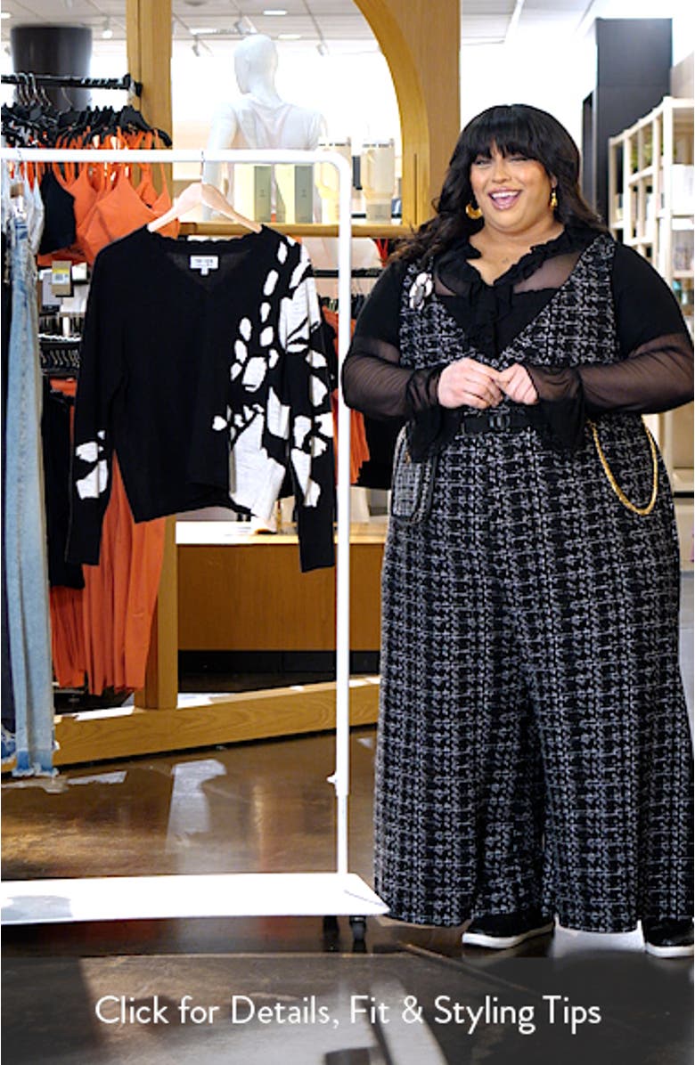 Evening Petal Scallop V-Neck Sweater, sales video thumbnail