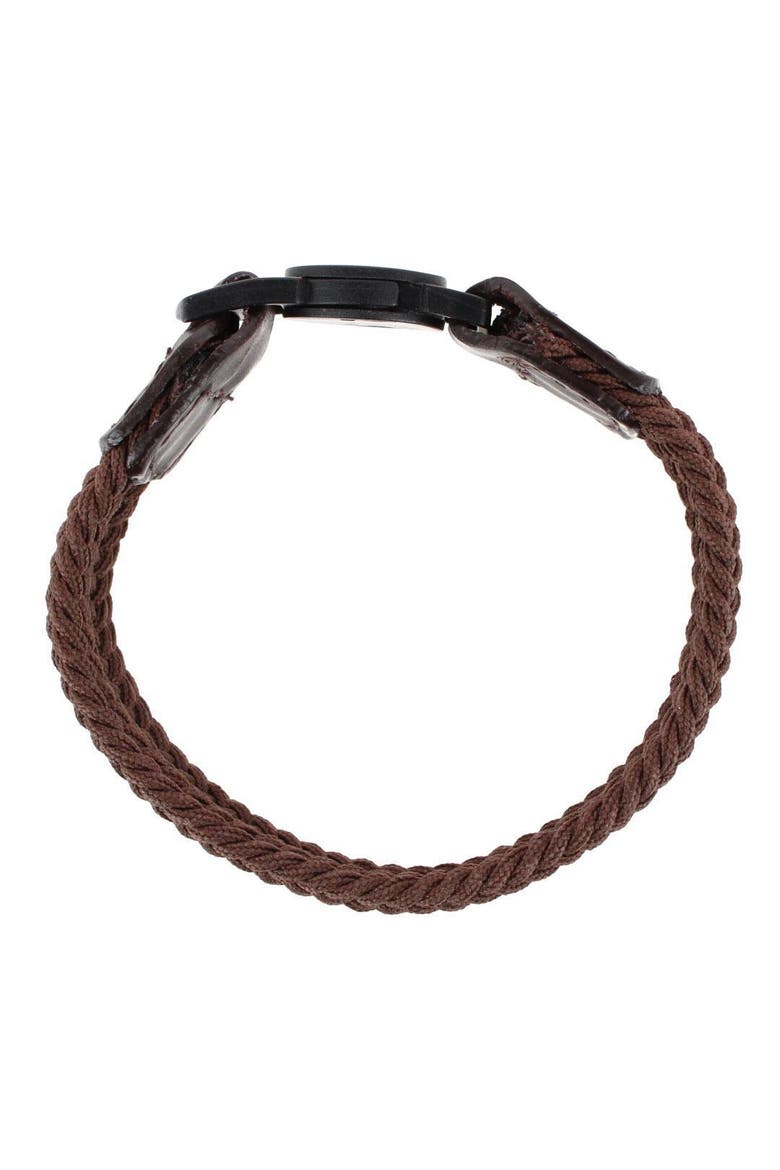 Brody 18mm Solid Color Braided Golf Bracelet, Alternate, color, Brown