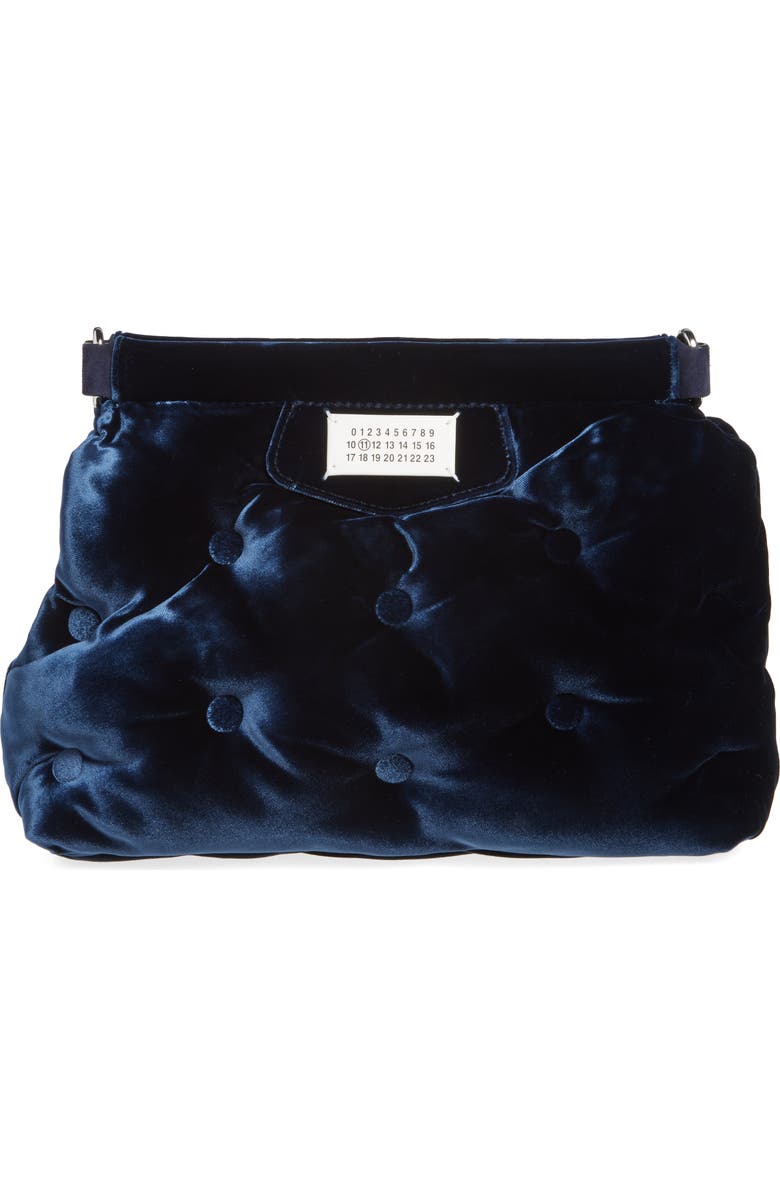 Maison Margiela Small Glam Slam Classique Velvet Clutch, Main, color,