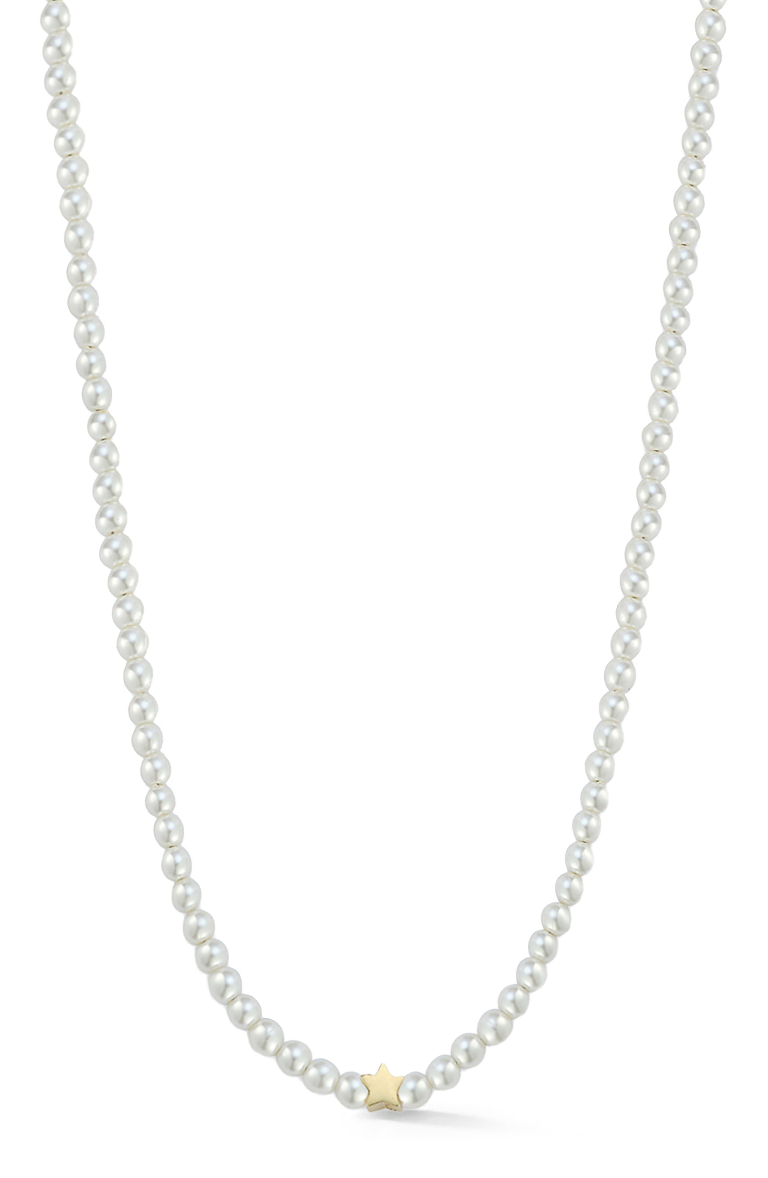 SPHERA MILANO Star Charm Cultured Pearl Necklace