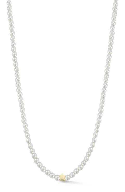 Star Charm Cultured Pearl Necklace