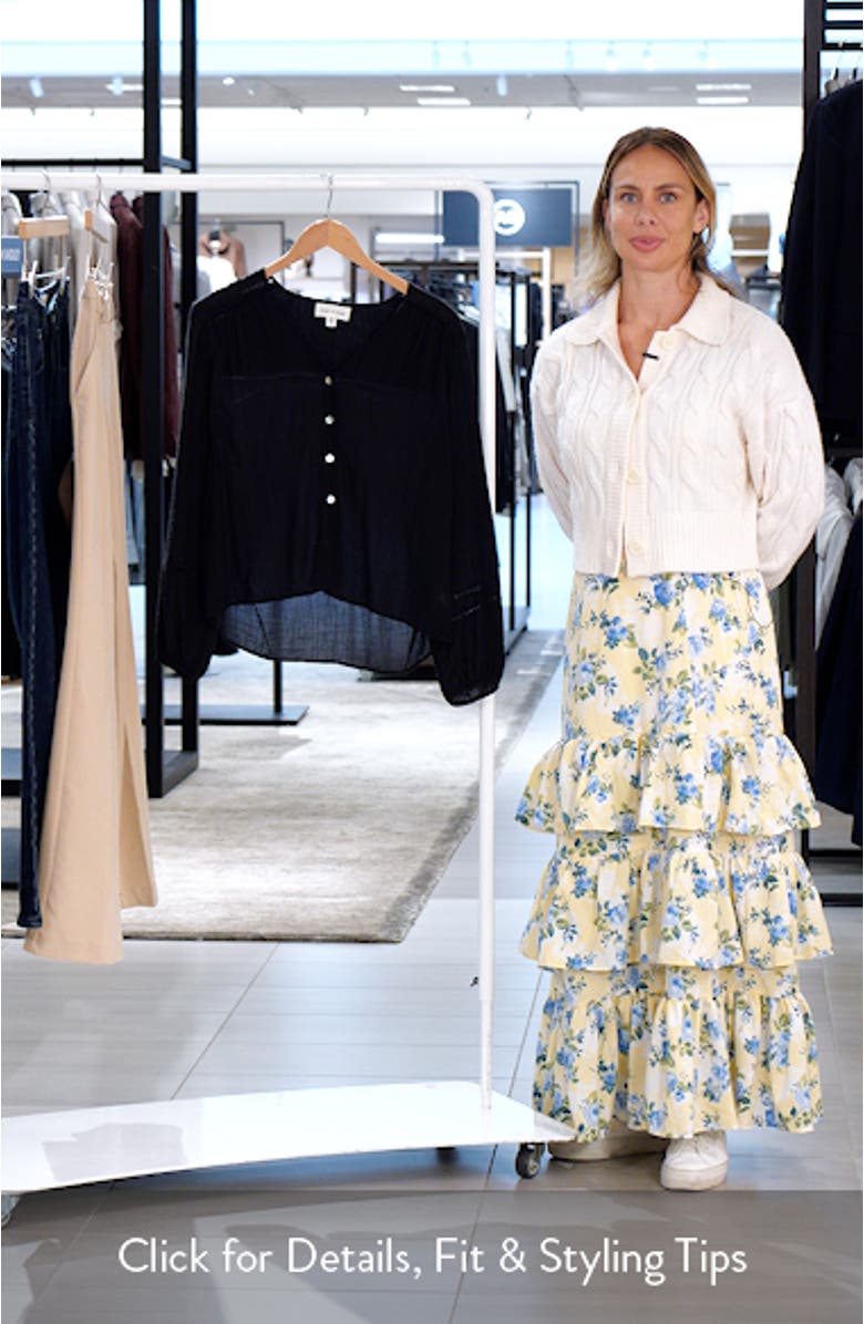 Ladder Stitch Front Button Top, sales video thumbnail