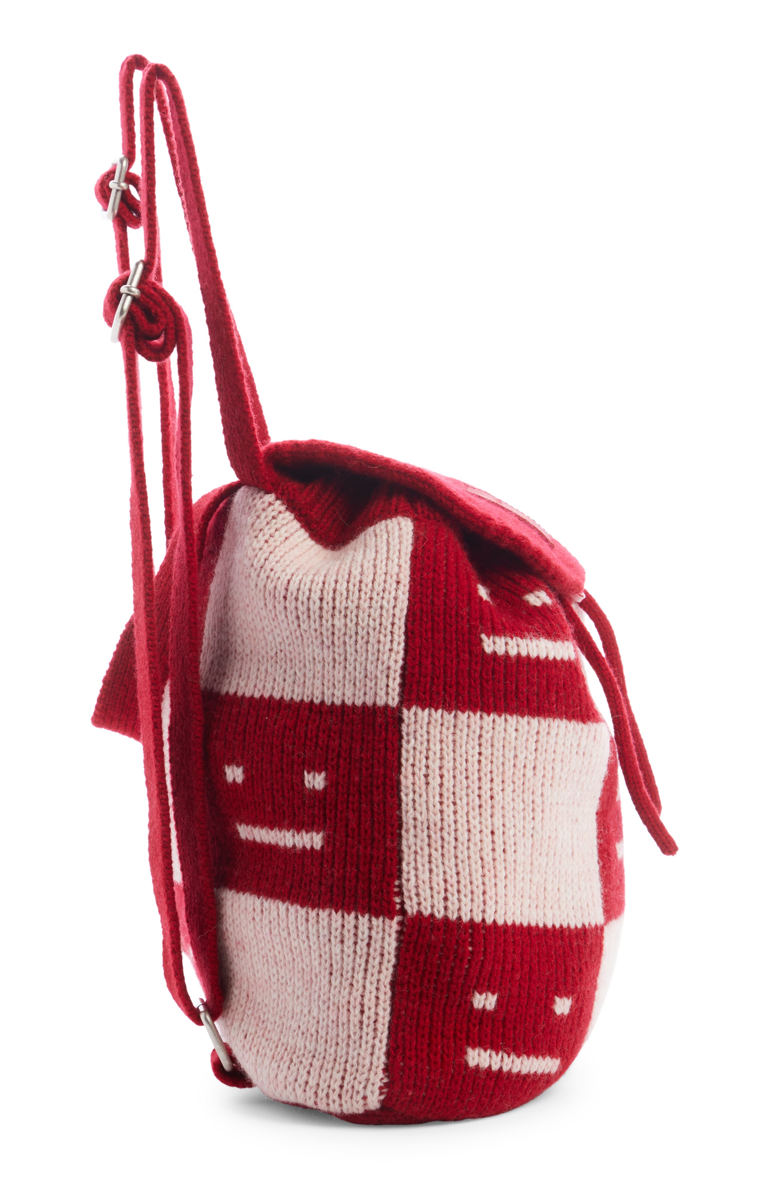 Acne Studios Kaba Checkerboard Knit Backpack, Alternate, color, 