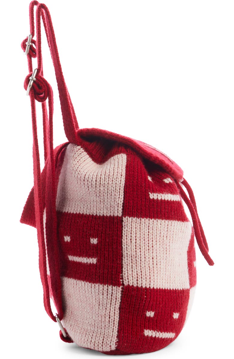 Acne Studios Kaba Checkerboard Knit Backpack, Alternate, color,