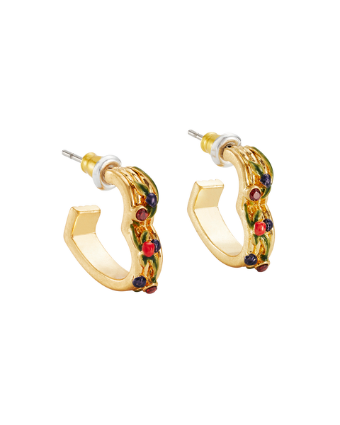 Orla Hedgerow Heart Hoop Earrings