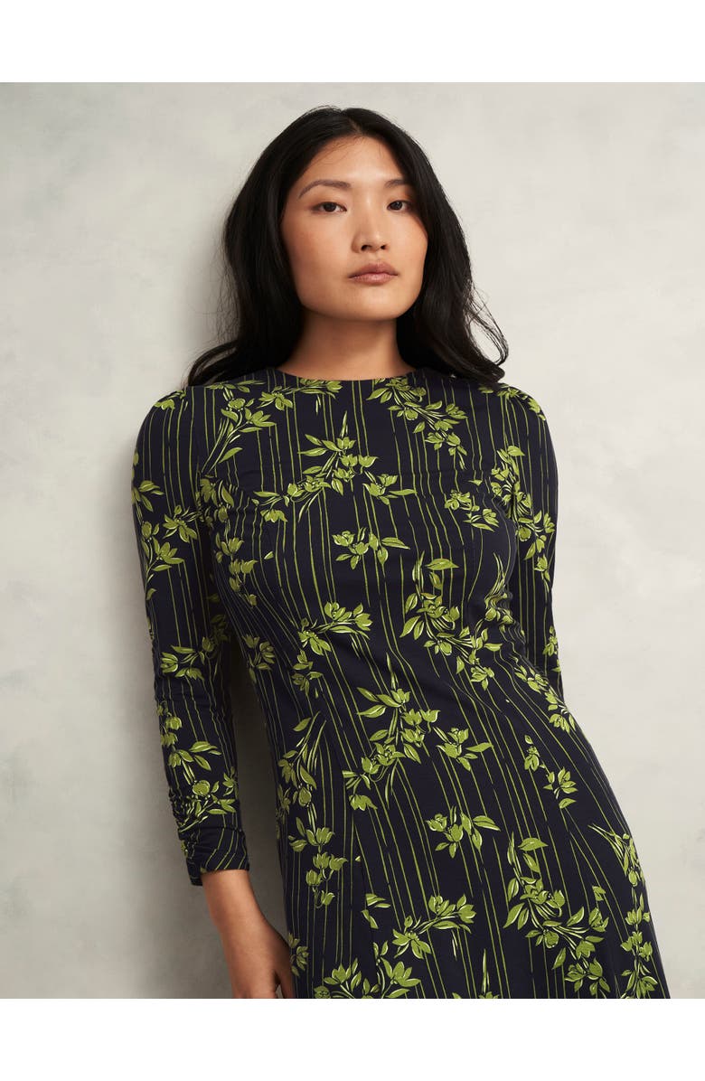 HOBBS LONDON Alison Jersey Dress, Alternate, color, Navy Green