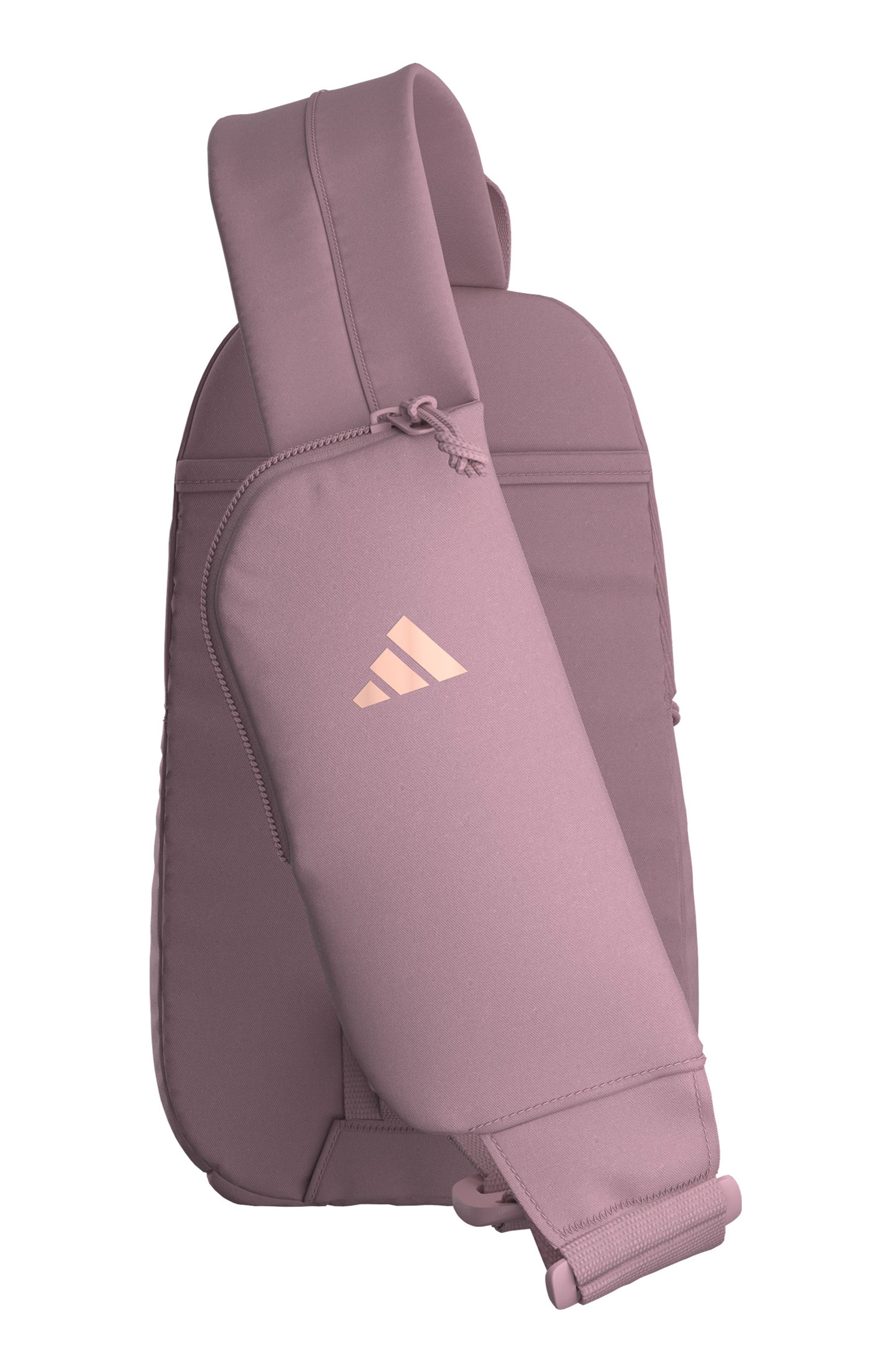 adidas Essentials 3 Sling Crossbody Bag, Alternate, color, Magic Mauve Purple/ Rose Gold