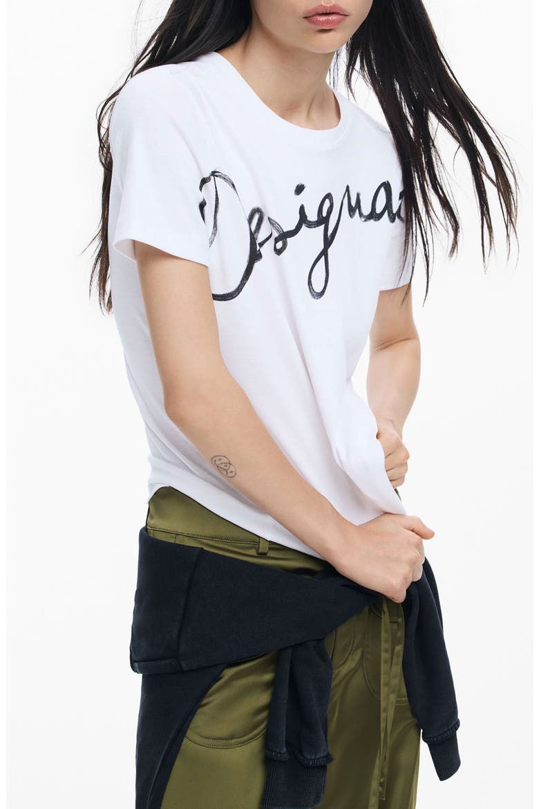 Logo Cotton Graphic T-Shirt, Main, color, WHITE