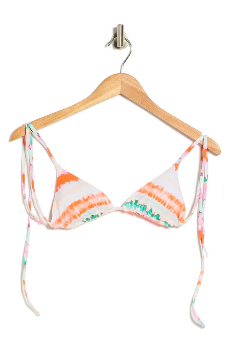 Maaji Balmy Tie Dye Triangle Bikini Top, Main, color, Pink