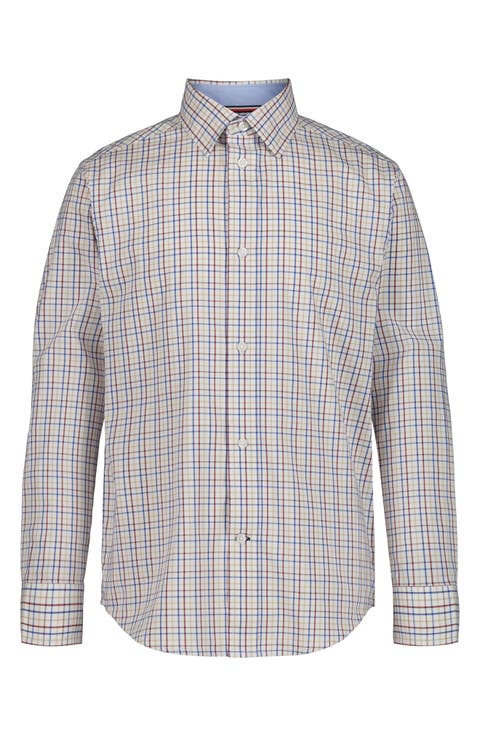 Long Sleeve Stretch Check Shirt