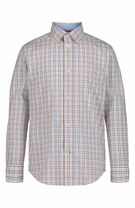 Long Sleeve Stretch Check Shirt