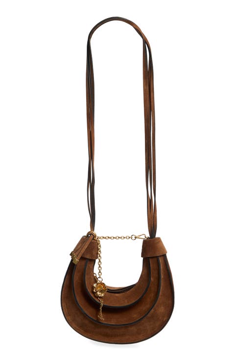 Small Banana Leather Hobo Bag