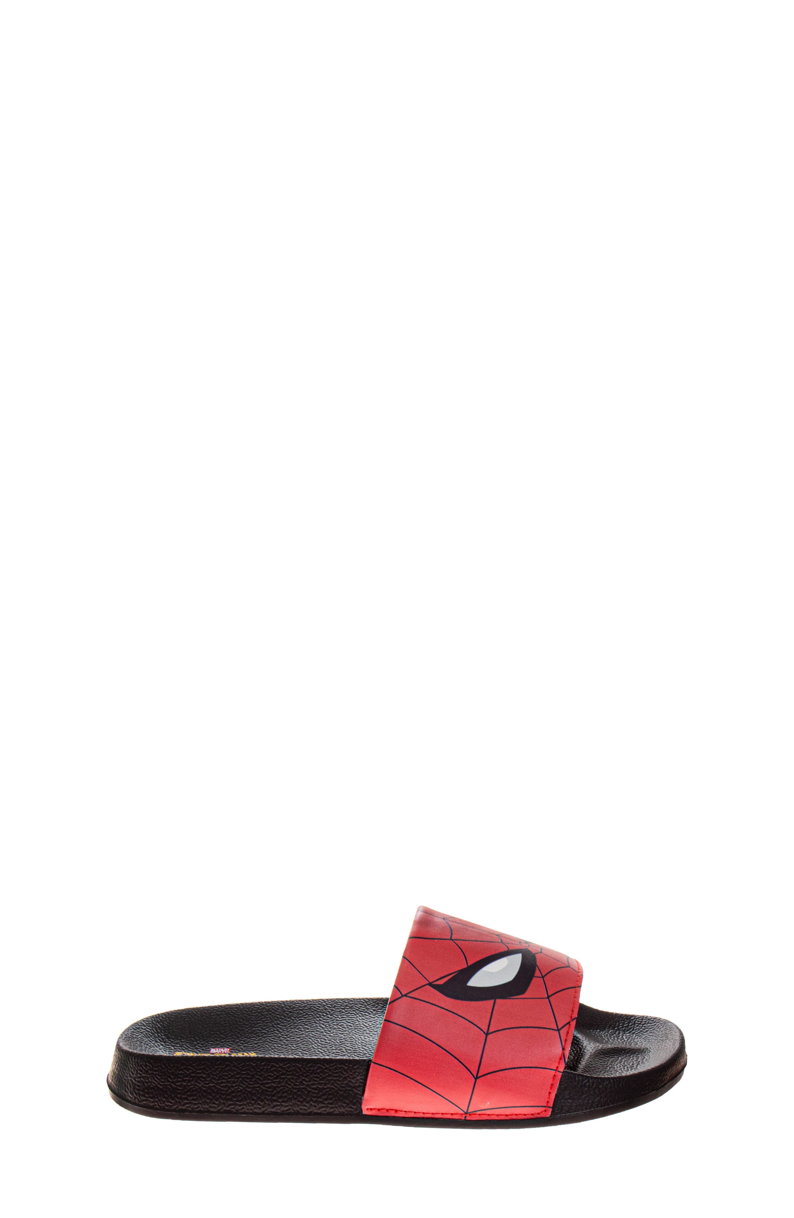 JOSMO x Marvel<sup>®</sup> Kids' Spider-Man Slide Sandal, Alternate, color, Black/Red