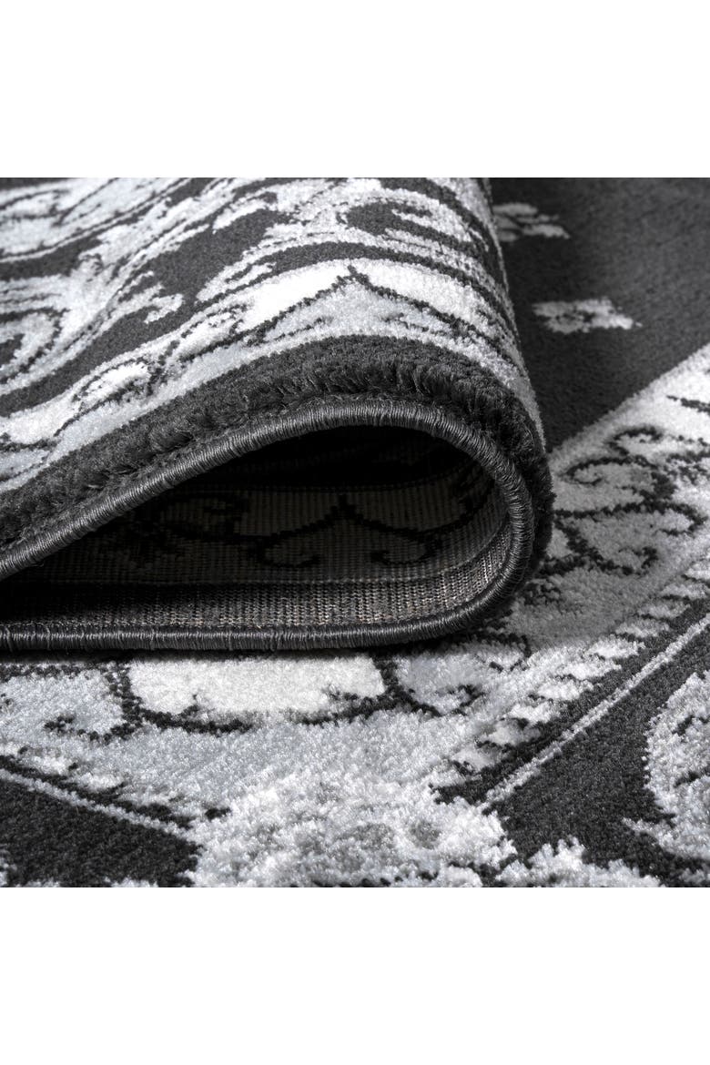 Acanthus French Border Area Rug, Alternate, color, Black/Gray