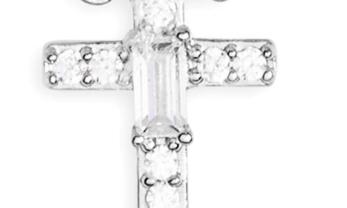 NADRI NADRI CUBIC ZIRCONIA CROSS STUD EARRINGS, NECKLACE & HUGGIE HOOPS SET 
