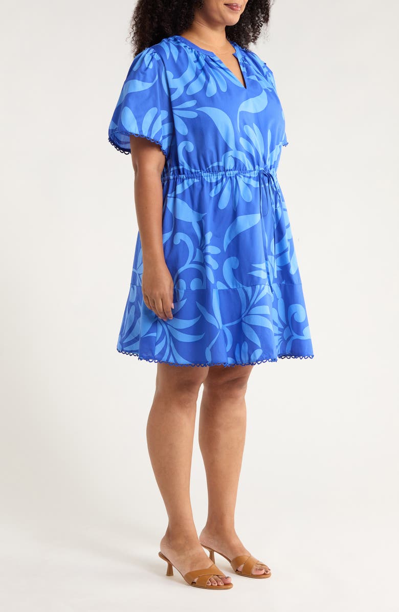 SUGARLIPS Emidora Floral Cotton Shift Dress, Alternate, color, Navy-Blue