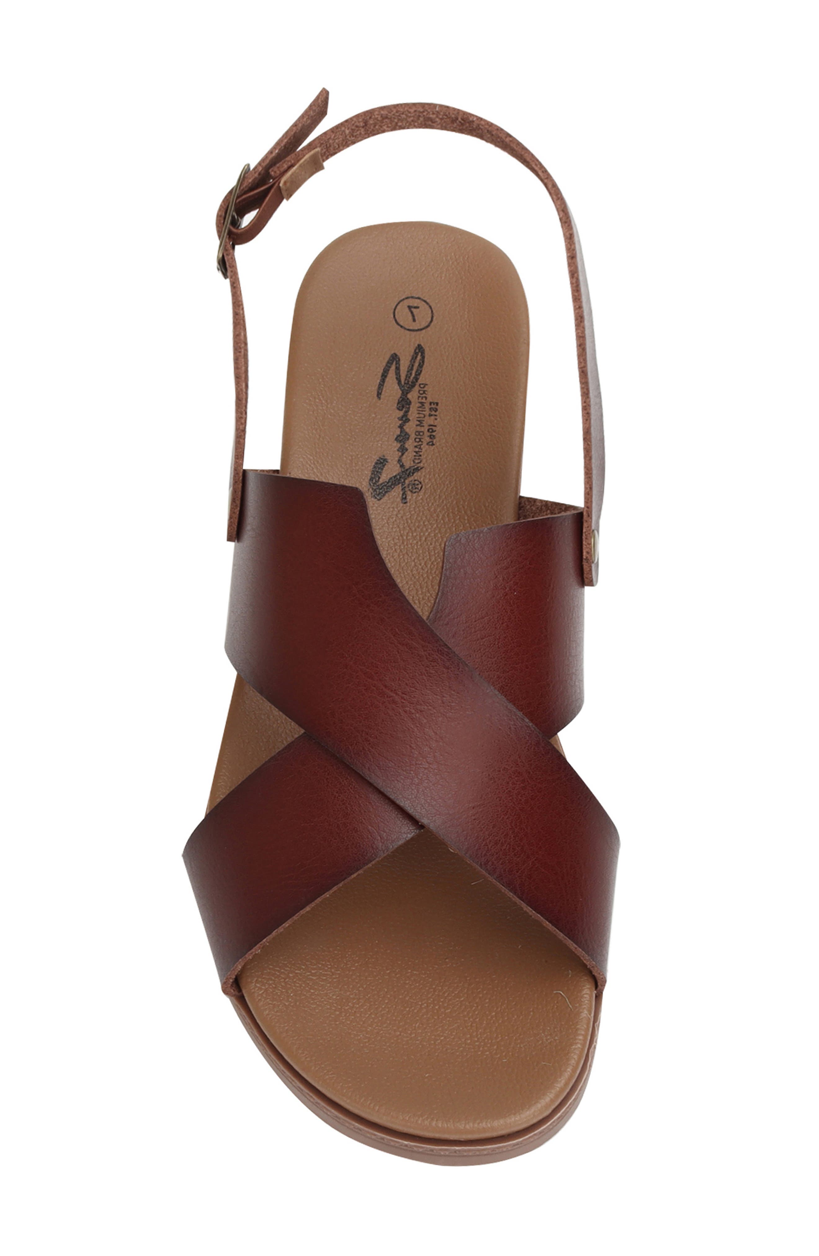 Crisscross Slingback Sandal, Alternate, color, MOCHA