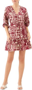 FIFTEEN TWENTY Tasha Print Tie Waist Minidress