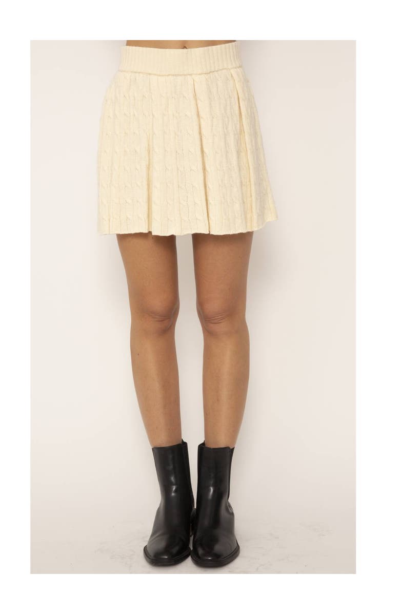 Central Park West Constance Cable Mini Skirt, Main, color,