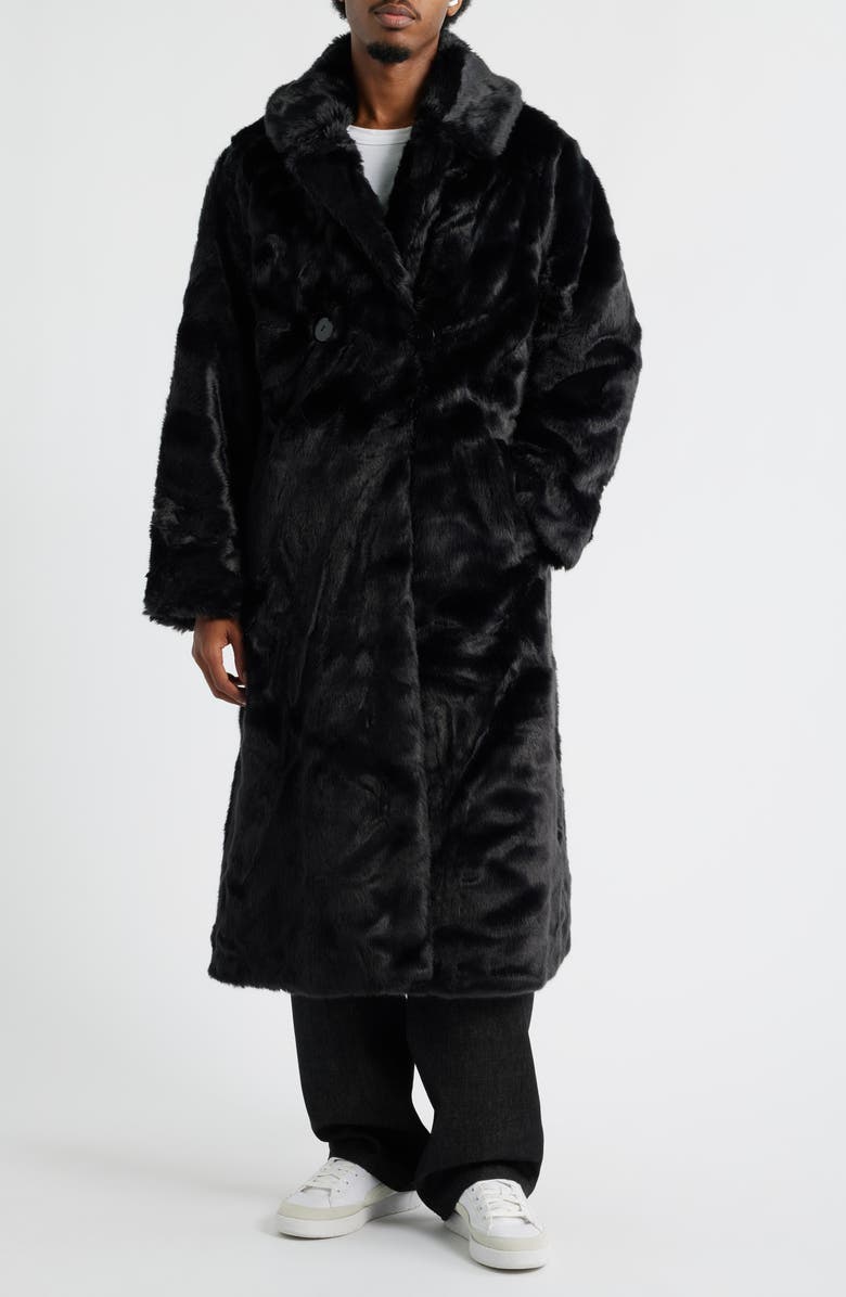 PUMA x A$AP Rocky Flacko Faux Fur Coat, Alternate, color, Puma Black