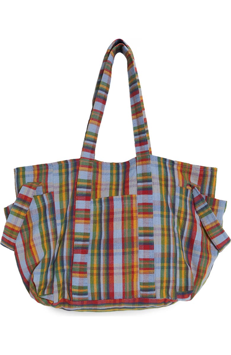 Free People Oksana Plaid Tote Bag, Main, color,
