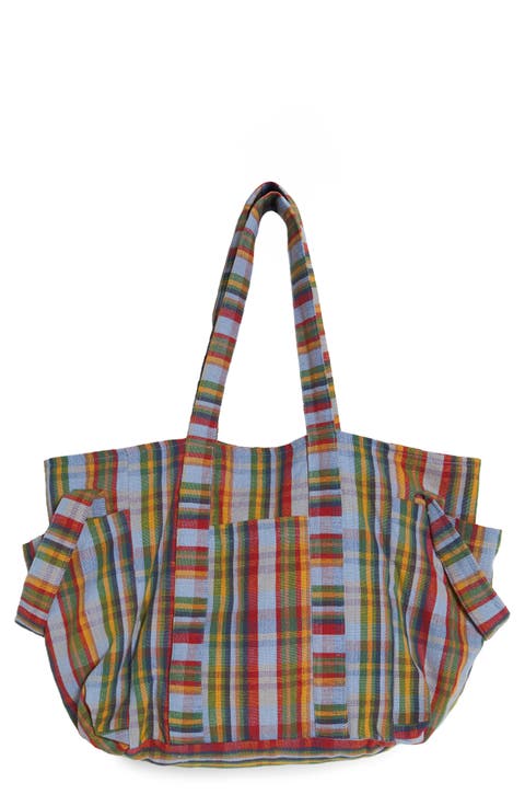 Oksana Plaid Tote Bag