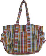 Free People Oksana Plaid Tote Bag