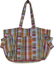 Free People Oksana Plaid Tote Bag