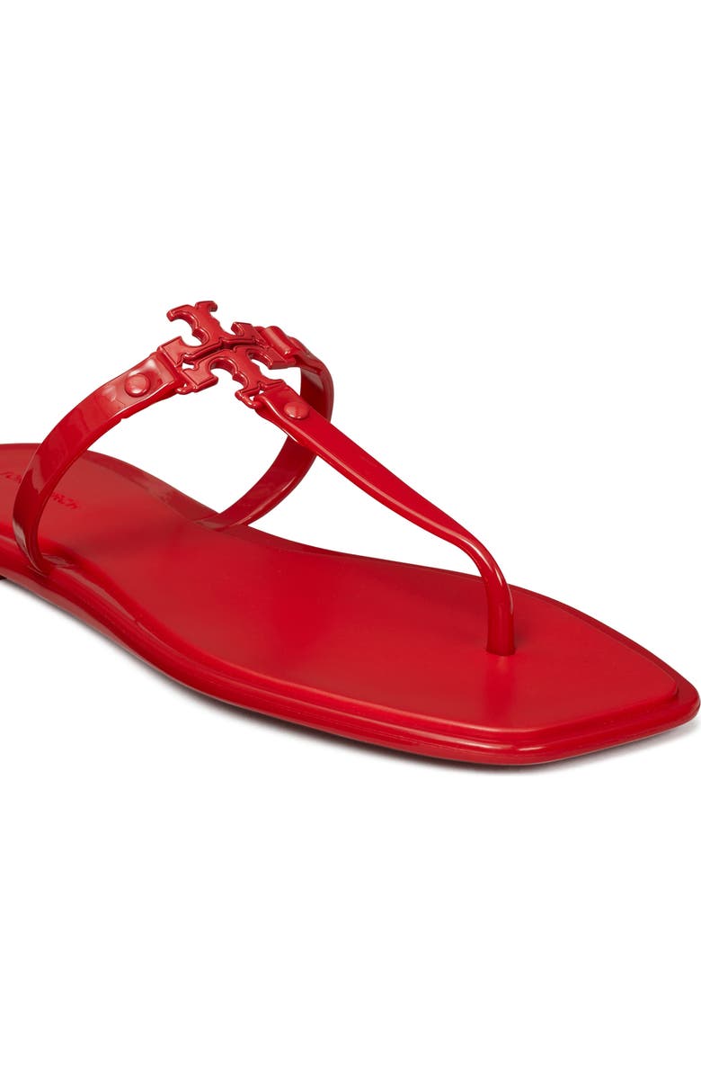 Tory Burch Roxanne Jelly Thong Sandal, Alternate, color, Brilliant Red / Brilliant Red