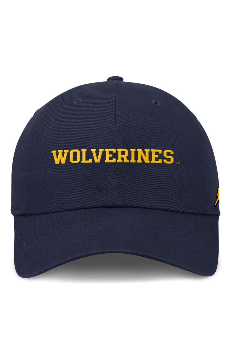 Jordan Brand Men's Jordan Brand Navy Michigan Wolverines Club Tri-Glide Adjustable Hat, Alternate, color, Navy
