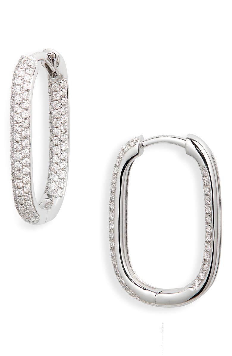 Bony Levy Inside Out Pavé Diamond Hoop Earrings, Main, color,